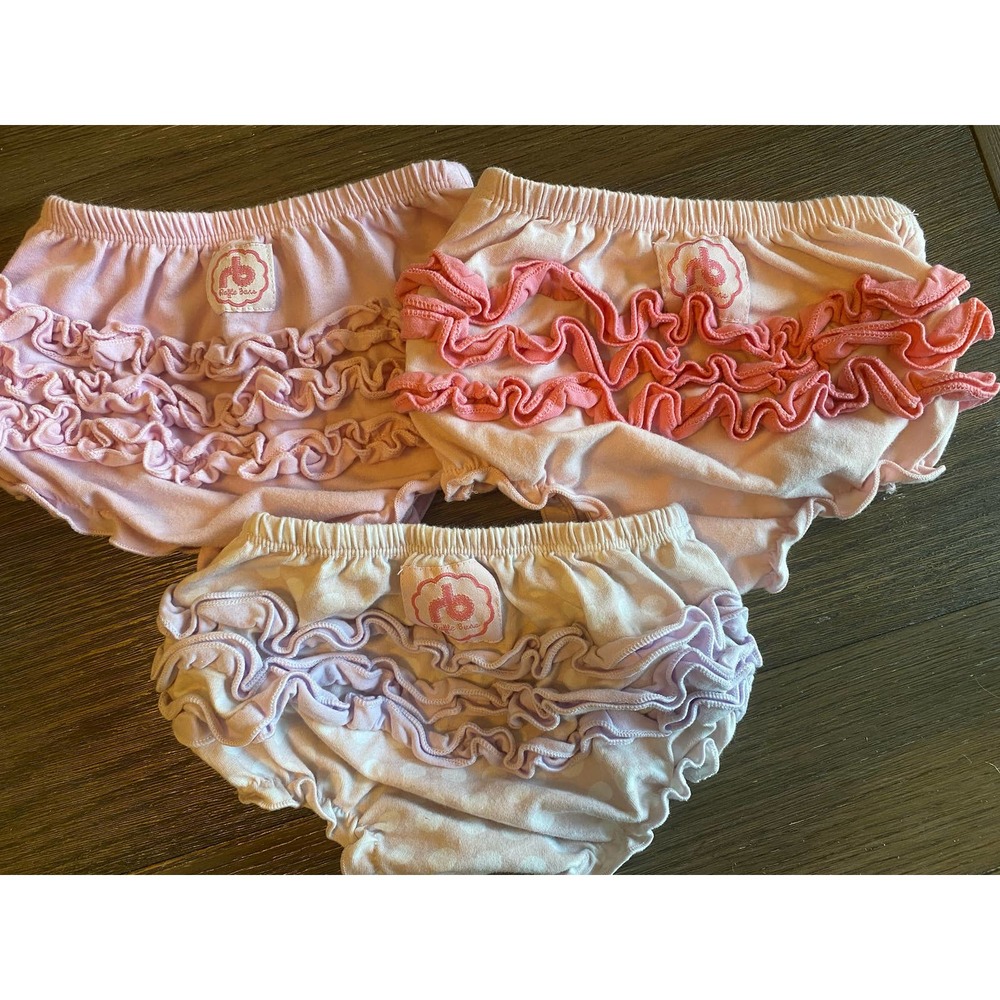 3 Ruffle Bun Bloomers - size 9-18mo - washed, never worn
